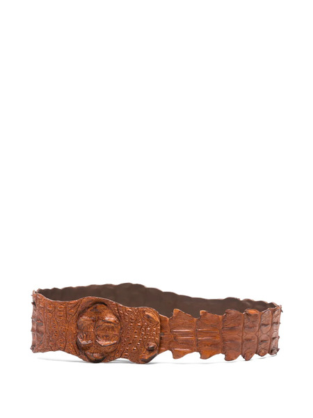  Sommet Crocodile-leather Belt - Brown 