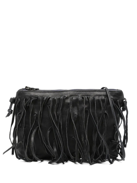  Sommet Fringes Leather Bag - Blue 