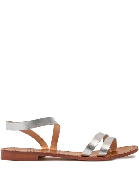  Sommet Metallic Flat Sandals - Silver 