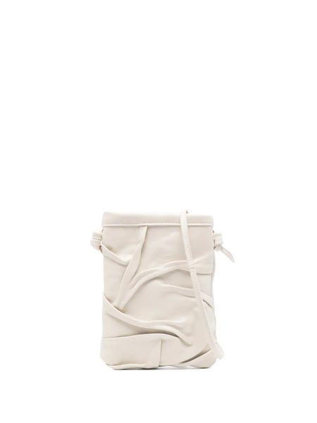  Sommet Mini Paloma Plum Draped Satchel Cross Body Bag - Neutrals 