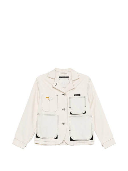  Song For The Mute Art Patch-pocket Topstitch Jacket - Neutrals 