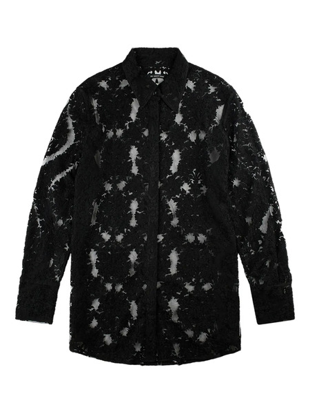  Song For The Mute Lace-patterned Shirt - Black 