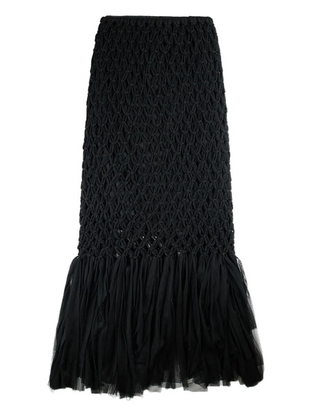  Song For The Mute Macramé Maxi Skirt - Black 