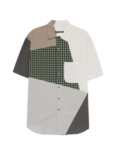  Song For The Mute Pachecked-pattern Shirt - Green 