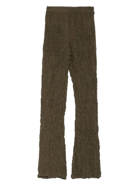  Song For The Mute Seersucker-texture Trousers - Green 