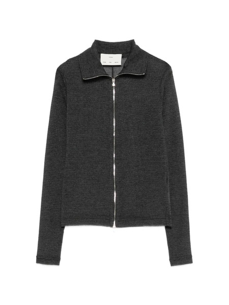  Song For The Mute Zip Knitted Sweater - Grey 