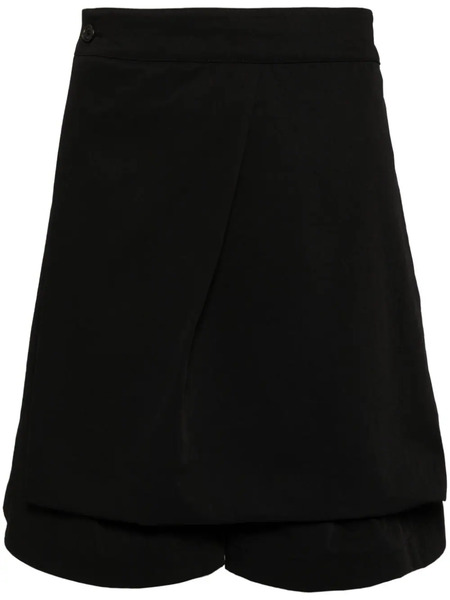  Songzio Button-up Draped Shorts - Black 