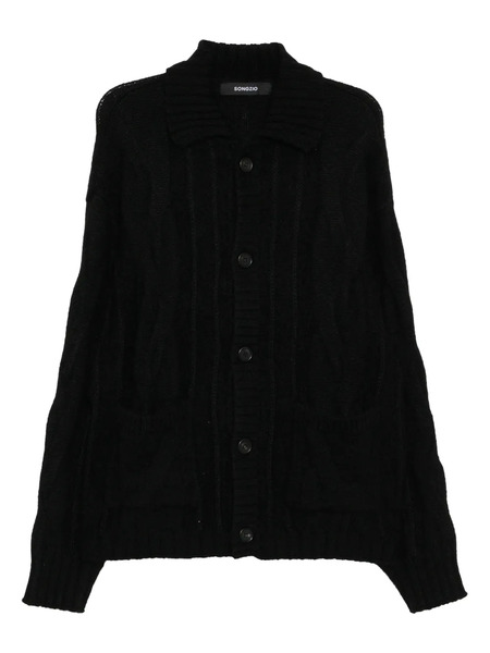  Songzio Collared Cardigan - Black 