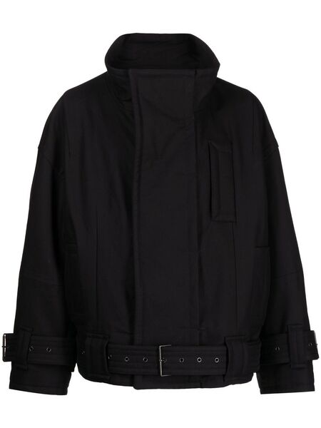  Songzio Cotton Belted Jacket - Black 