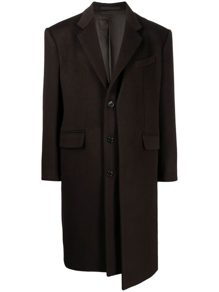  Songzio Layered Single-breasted Coat - Brown 