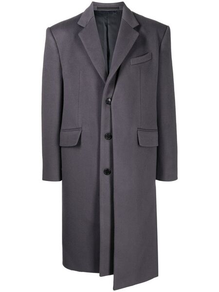  Songzio Layered Single-breasted Coat - Grey 