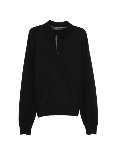  Songzio Panther-embroidered Sweater - Black 