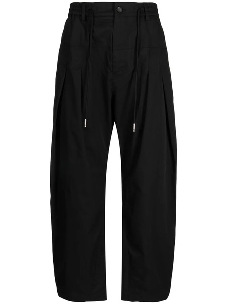  Songzio Pleat-detailing Drawstring Trousers - Black 