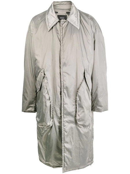  Songzio Ruched-detail Knee-length Jacket - Green 