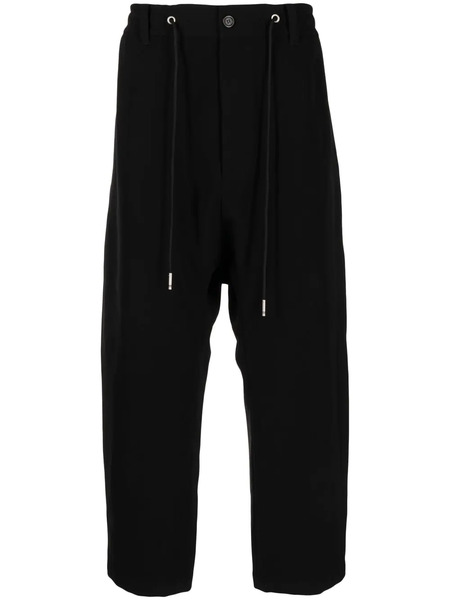  Songzio Square Drop-crotch Trousers - Black 