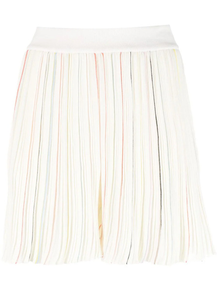 Sonia Rykiel Contrast-stripe Pleated Shorts - Neutrals 