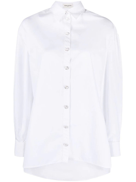  Sonia Rykiel Crystal-buttons Poplin Shirt - White 