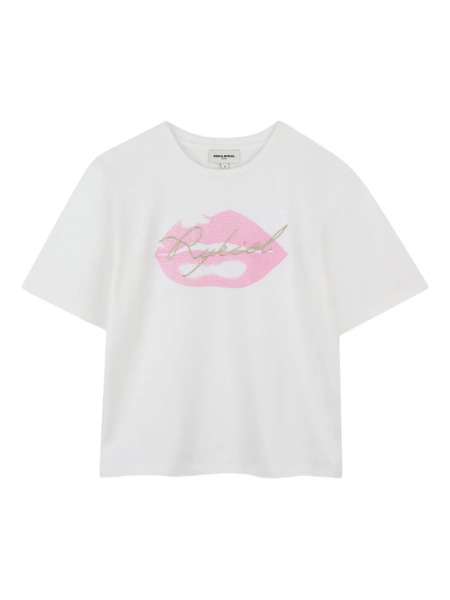  Sonia Rykiel Enfant Graphic Lip-print T-shirt - Neutrals 
