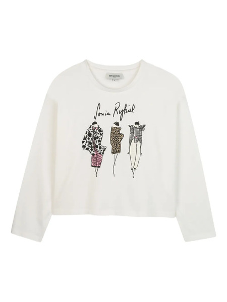  Sonia Rykiel Enfant Illustrated-graphic Long-sleeve Sweatshirt - Neutrals 