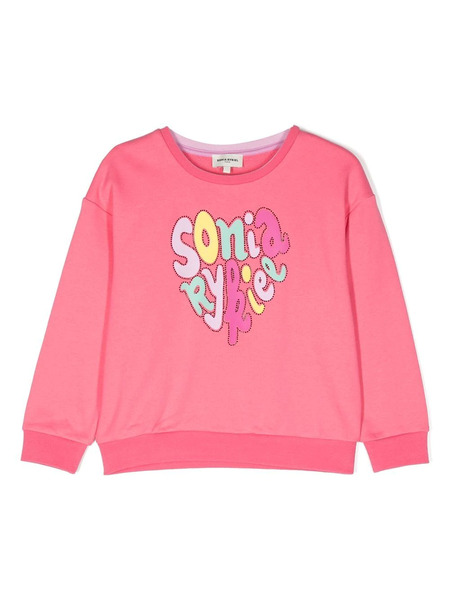  Sonia Rykiel Enfant Logo-print Embellished Sweatshirt - Pink 