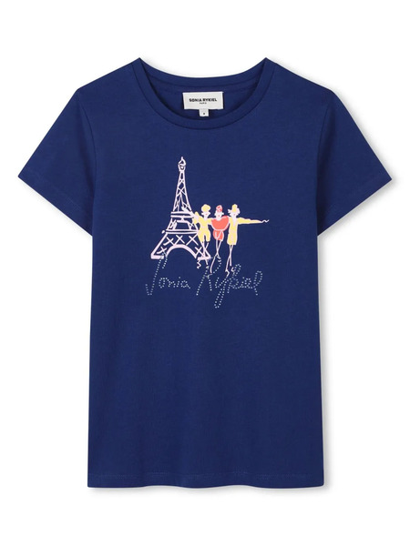  Sonia Rykiel Enfant Logo-print T-shirt - Blue 