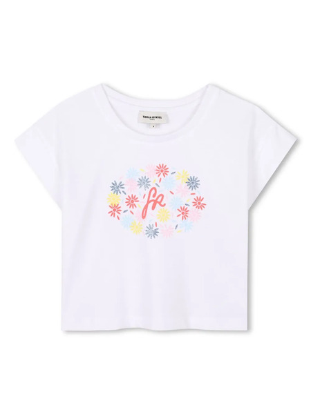  Sonia Rykiel Enfant Logo-print T-shirt - 10p White 