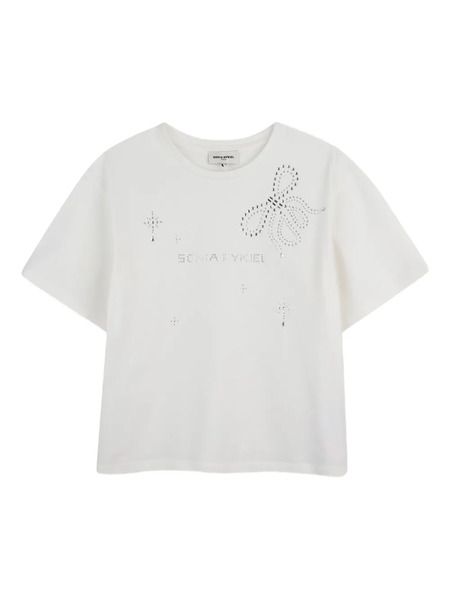  Sonia Rykiel Enfant Rhinestone-embellished Graphic T-shirt - Neutrals 