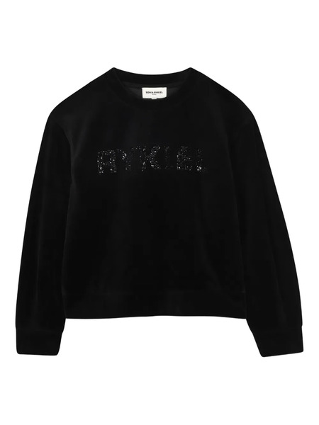  Sonia Rykiel Enfant Sequin-embellished Logo Sweatshirt - Black 