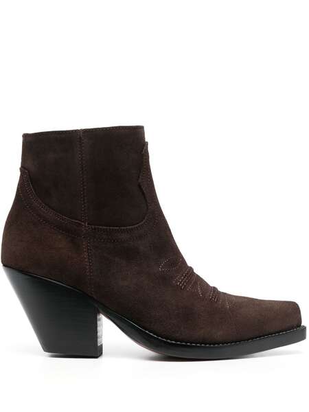  Sonora Hidalgo 85mm Leather Ankle Boots - Brown 