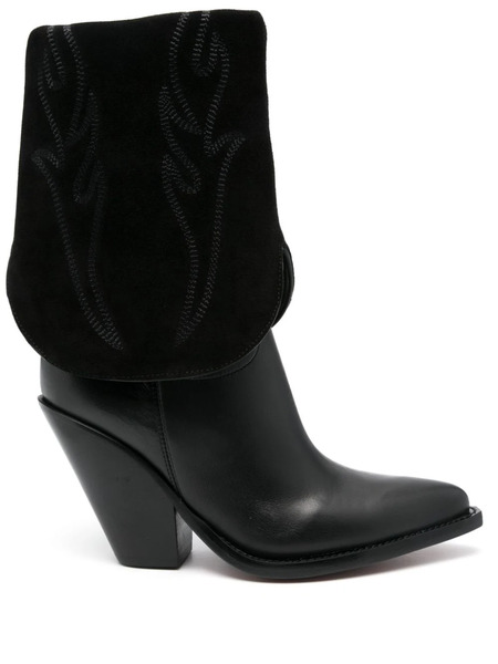 Sonora 100mm Folded Boots - Black 