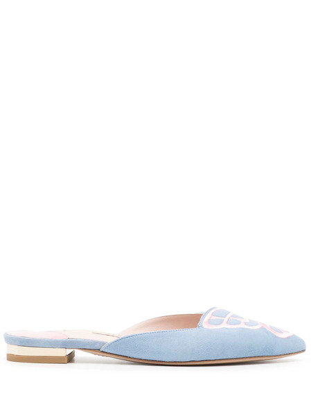  Sophia Webster Butterfly Suede Mules - Blue 