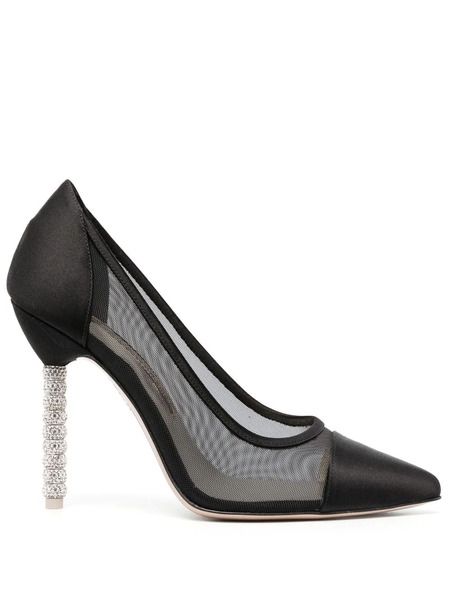  Sophia Webster Jasmine 110mm Crystal-embellished Pumps - Black 