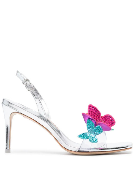  Sophia Webster Vanessa 85mm Slingback Sandals - Silver 