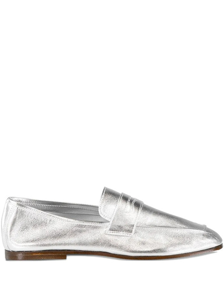 Sophique Leather Penny-strap Loafers - Silver 