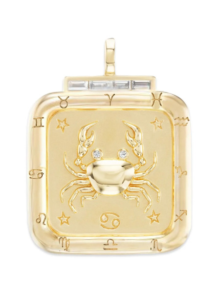  Sorellina Diamond Cancer Zodiac Pendant - Gold 