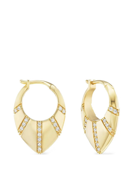  Sorellina Diamond Huggies Earrings - Gold 
