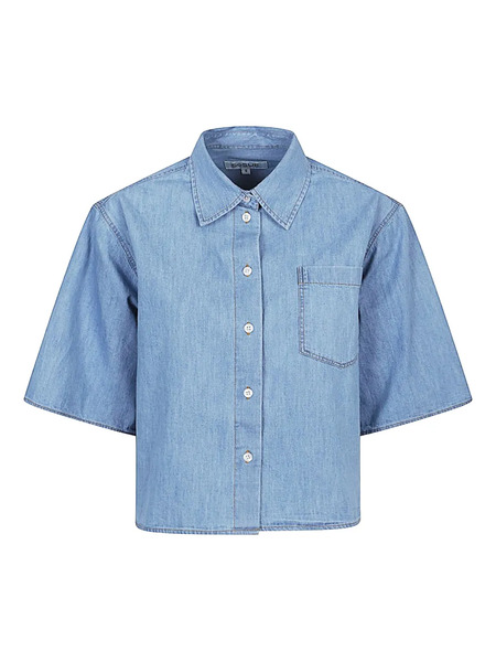  Sosue Chest-pocket Short-sleeve Shirt - Blue 