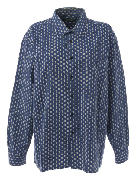  Souleiado Provencal Floral Pocket Shirt - Blue 