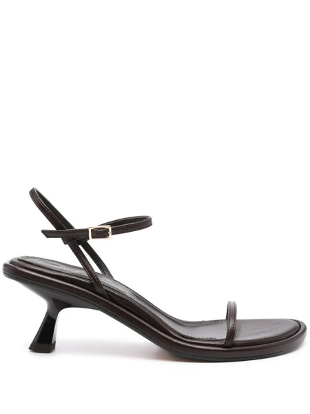  Souliers Martinez 55mm Ivone Leather Sandals - Brown 