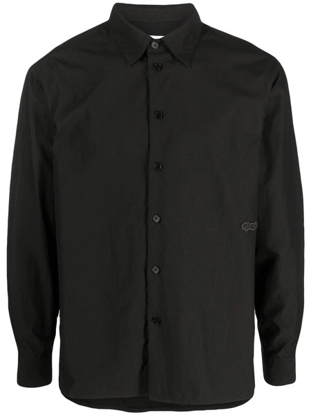  Soulland Logo-patch Plain Shirt - Black 