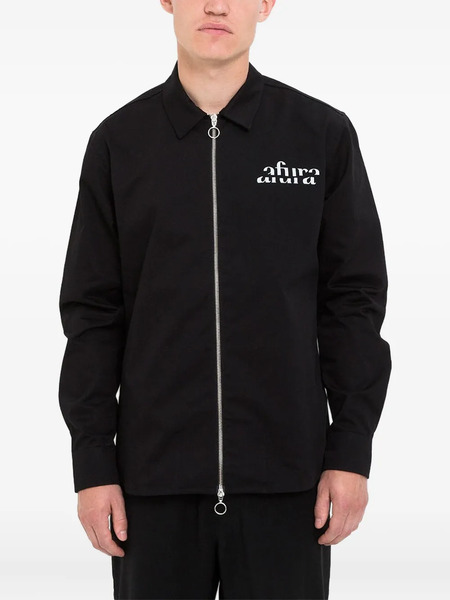  Soulland Zipped Logo-print Jacket - Black 