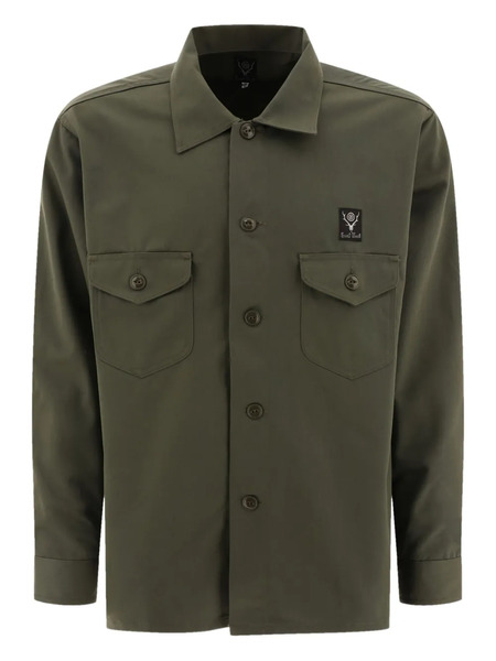  South2 West8 Patch-pocket Button-up Shirt - Green 