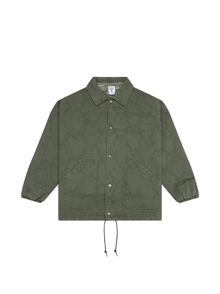  South2 West8 Skull-quilting Herringbone Jacket - Green 
