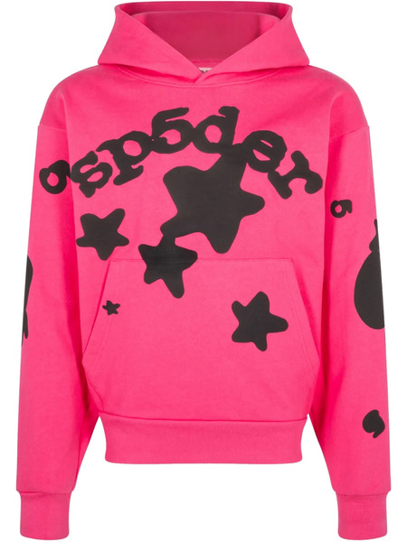  Sp5der Beluga fw 24 - Pink Hoodie 