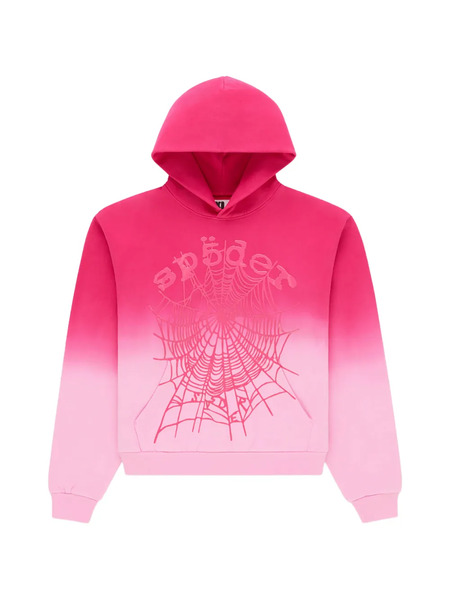  Sp5der Ombre-effect Hoodie - Pink 
