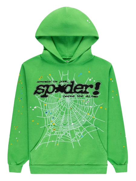  Sp5der Punk V2 Hoodie - Green 