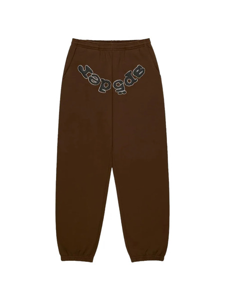  Sp5der Rhinestone-logo Trousers - Brown 