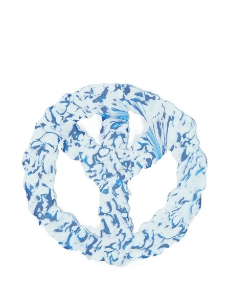 Space Available Peace-sign Coasters (10 Cm) (set Of Four) - Blue 