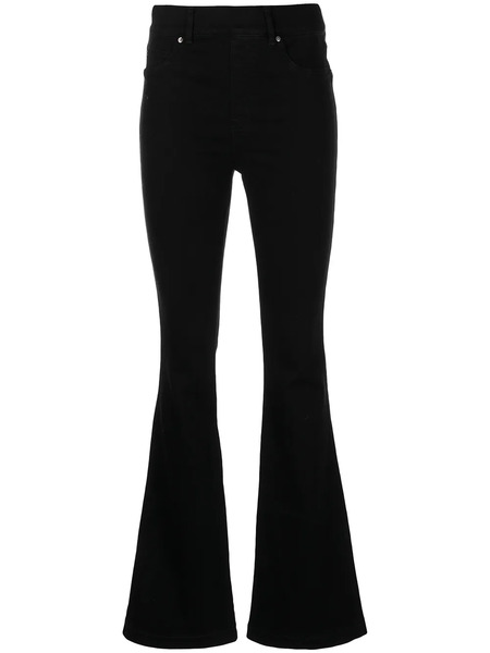  Spanx High-rise Flared Jeans - Black 
