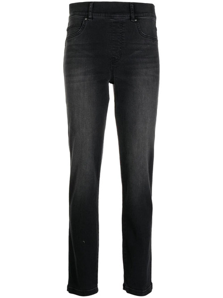  Spanx High-rise Slim-cut Jeans - Black 